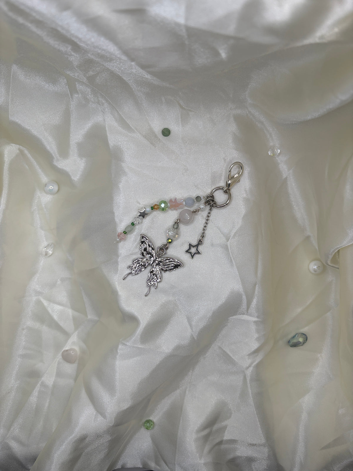 Silver Butterfly Keychain 2